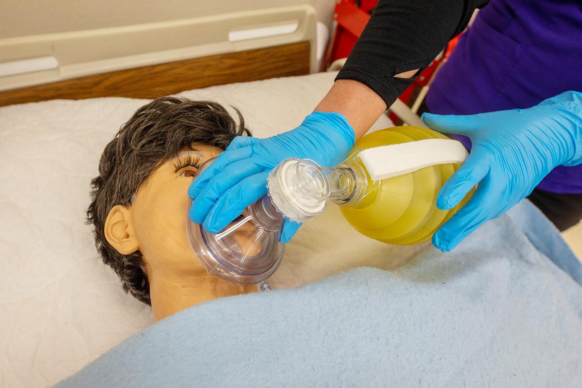 Maniken used for training in the Health Sciences Simulation Center